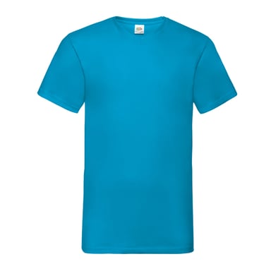 Fruit Of The Loom Mens Valueweight V Neck T-Shirt (Azure Blue)