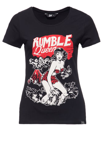 Queen Kerosin Damen QUEEN KEROSIN T-Shirt im Vintage Look Rumble Queen
