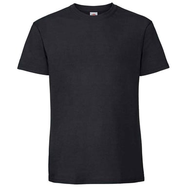 Fruit Of The Loom Mens Iconic 195 Premium Ringspun Cotton T-Shirt (Black)