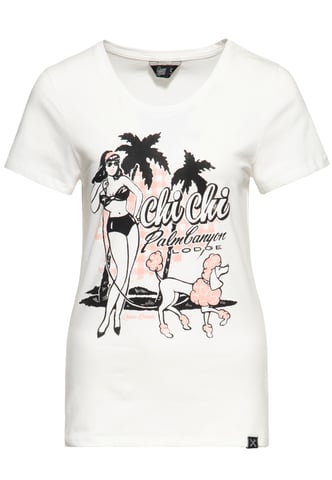 Queen Kerosin Damen T-Shirt Chi Chi Beach Poodle