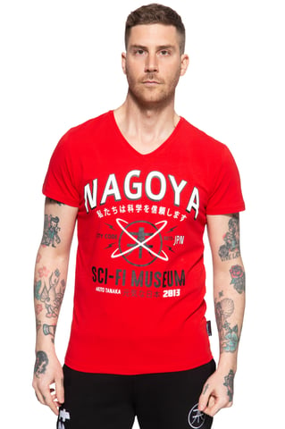 Akito Tanaka Herren T-Shirt mit Frontprint City Code