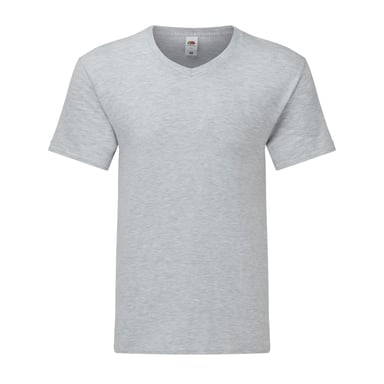 Fruit of the Loom Mens Iconic 150 Heather V Neck T-Shirt (Heather Grey)
