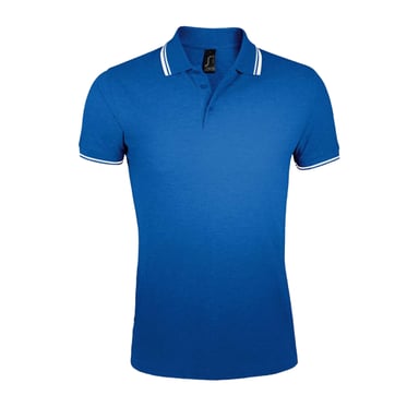 SOLS Mens Pasadena Polo Shirt (Royal Blue/White)