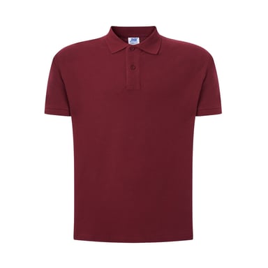 JHK Mens Pique Regular Polo Shirt (Burgundy)