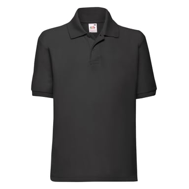 Fruit of the Loom Childrens/Kids 65/35 Polo Shirt (Black)