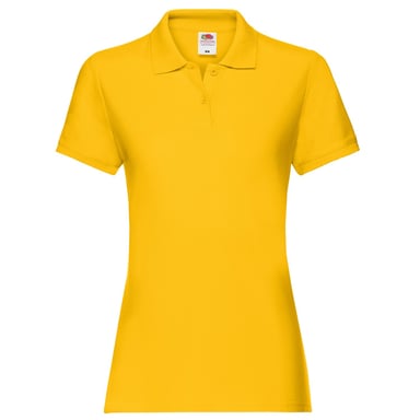 Fruit of the Loom Womens/Ladies Premium Plain Polo Shirt (Sunflower)