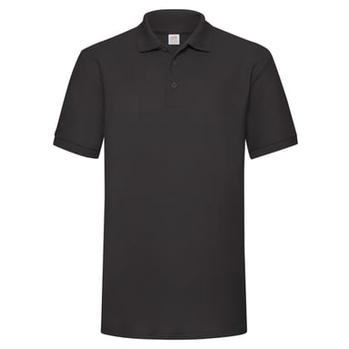 Fruit of the Loom Mens 65/35 Heavyweight Polo Shirt (Black)