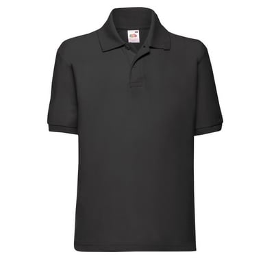 Fruit of the Loom Childrens/Kids 65/35 Polo Shirt (Black)