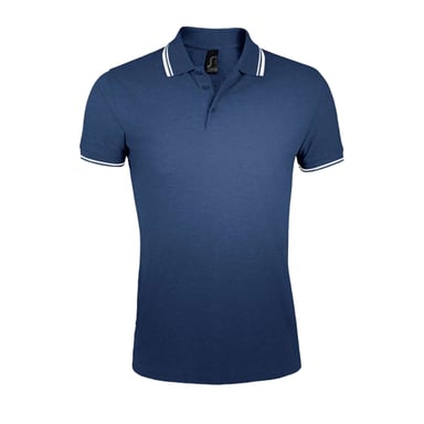 SOLS Mens Pasadena Polo Shirt (French Navy/White)