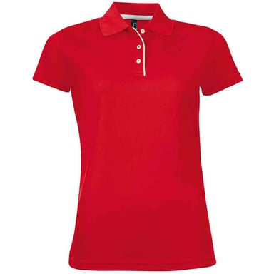 SOLS Womens/Ladies Performer Sports Polo Shirt (Red)