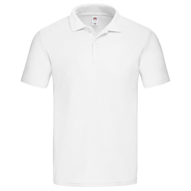 Fruit Of The Loom Mens Original Plain Polo Shirt (White)