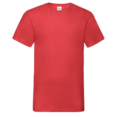 Fruit Of The Loom Mens Valueweight V Neck T-Shirt (Red)