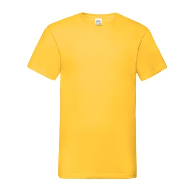Fruit Of The Loom Mens Valueweight V Neck T-Shirt (Sunflower)