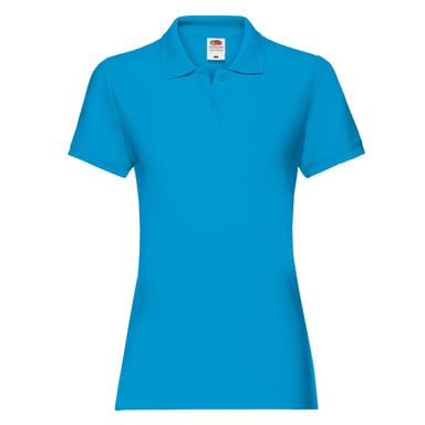 Fruit of the Loom Womens/Ladies Premium Plain Polo Shirt (Azure Blue)