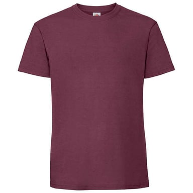 Fruit Of The Loom Mens Iconic 195 Premium Ringspun Cotton T-Shirt (Burgundy)