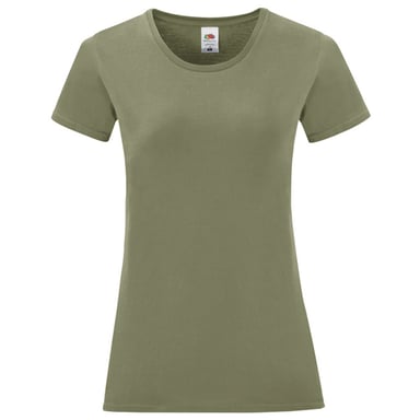 Fruit of the Loom Womens/Ladies Iconic Combed Cotton T-Shirt (Classic Olive)