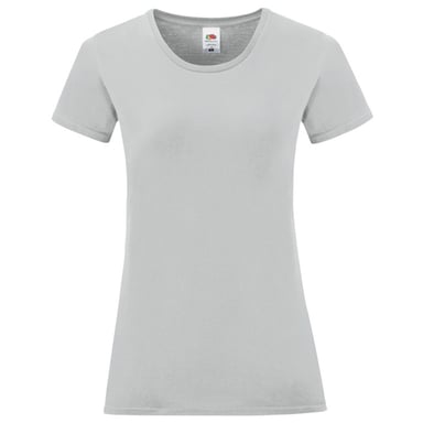 Fruit of the Loom Womens/Ladies Iconic Combed Cotton T-Shirt (Zinc Solid)