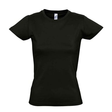 SOLS Womens/Ladies Imperial T-Shirt (Deep Black)