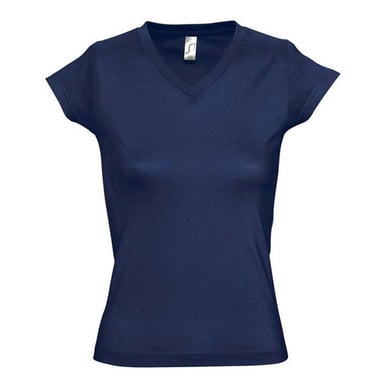 SOLS Womens/Ladies Moon V Neck T-Shirt (French Navy)