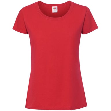 Fruit of the Loom Womens/Ladies Iconic 190 T-Shirt (Red)