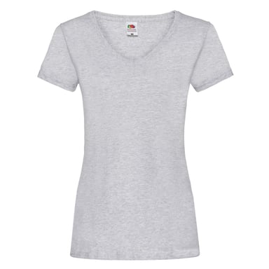Fruit of the Loom Womens/Ladies Valueweight V Neck T-Shirt (Heather Grey)