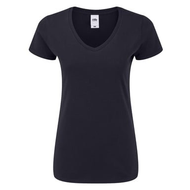 Fruit of the Loom Womens/Ladies Iconic 150 V Neck T-Shirt (Deep Navy)