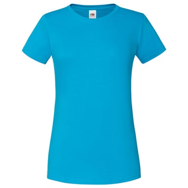 Fruit of the Loom Womens/Ladies Iconic Combed Cotton T-Shirt (Azure Blue)