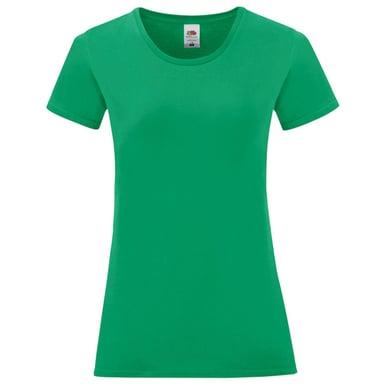 Fruit of the Loom Womens/Ladies Iconic Combed Cotton T-Shirt (Kelly Green)
