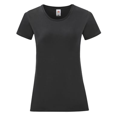 Fruit of the Loom Womens/Ladies Iconic 150 T-Shirt (Black)