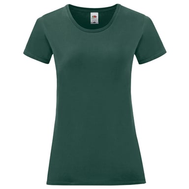 Fruit of the Loom Womens/Ladies Iconic Combed Cotton T-Shirt (Forest Green)