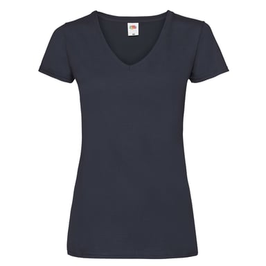Fruit of the Loom Womens/Ladies Valueweight V Neck T-Shirt (Deep Navy)