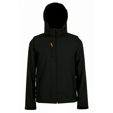 SOLS Unisex Adult Transformer Soft Shell Jacket (Black)