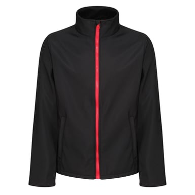 Regatta Mens Ablaze Printable Soft Shell Jacket (Black/Classic Red)
