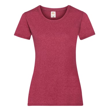 Fruit of the Loom Womens/Ladies Valueweight T-Shirt (Vintage Heather Red)