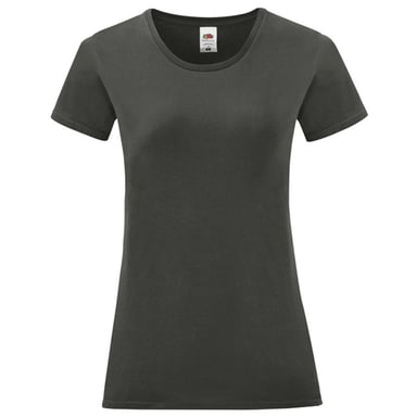 Fruit of the Loom Womens/Ladies Iconic Combed Cotton T-Shirt (Light Graphite Solid)