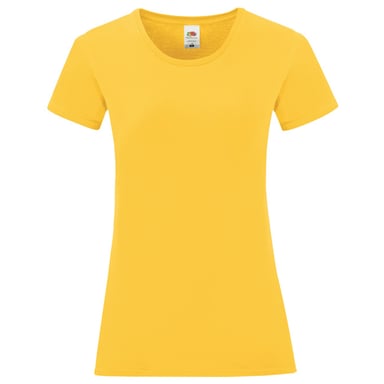 Fruit of the Loom Womens/Ladies Iconic Combed Cotton T-Shirt (Sunflower)