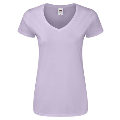 Fruit Of The Loom Womens/Ladies Iconic V Neck T-Shirt (Soft Lavender)