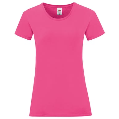 Fruit of the Loom Womens/Ladies Iconic Combed Cotton T-Shirt (Fuchsia)