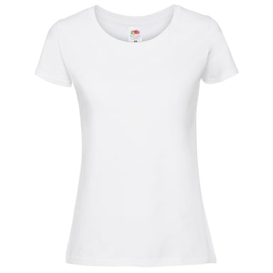 Fruit of the Loom Womens/Ladies Iconic 195 Plain T-Shirt (White)