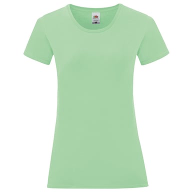 Fruit of the Loom Womens/Ladies Iconic Combed Cotton T-Shirt (Neo Mint)