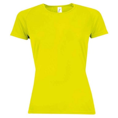 SOLS Womens/Ladies Sporty Raglan T-Shirt (Neon Yellow)