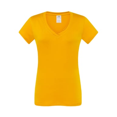 JHK Womens/Ladies Sicilia V Neck T-Shirt (Mustard)