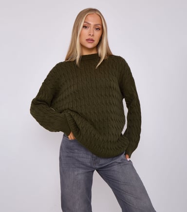Khaki gestreepte, getailleerde blazer met enkele rij knopen