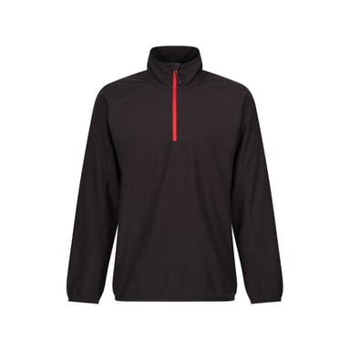 Regatta Mens Navigate Half Zip Fleece (Black/Classic Red)