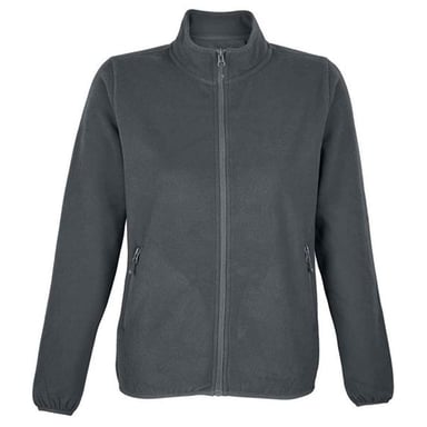 SOLS Womens/Ladies Factor Zipped Fleece Jacket (Charcoal Grey Solid)