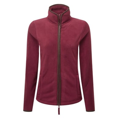 Premier Womens/Ladies Artisan Fleece Jacket (Burgundy/Brown)