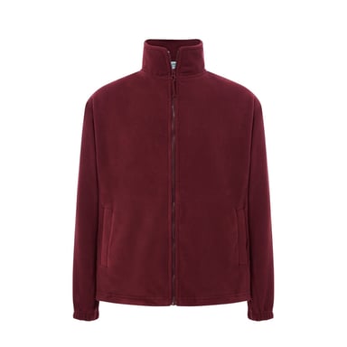 JHK Mens Full Zip Fleece Jacket (Burgundy)
