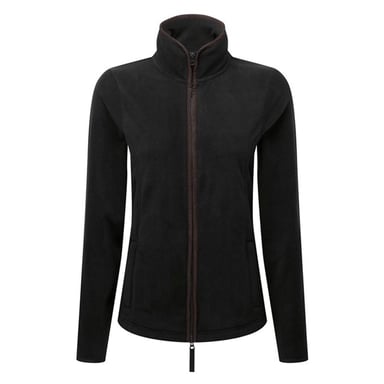 Premier Womens/Ladies Artisan Fleece Jacket (Black/Brown)