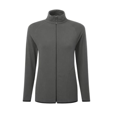 Signature Womens/Ladies Zip Microfleece Tagless Fleece Jacket (Charcoal)