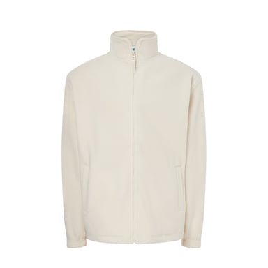 JHK Mens Full Zip Fleece Jacket (Off White)